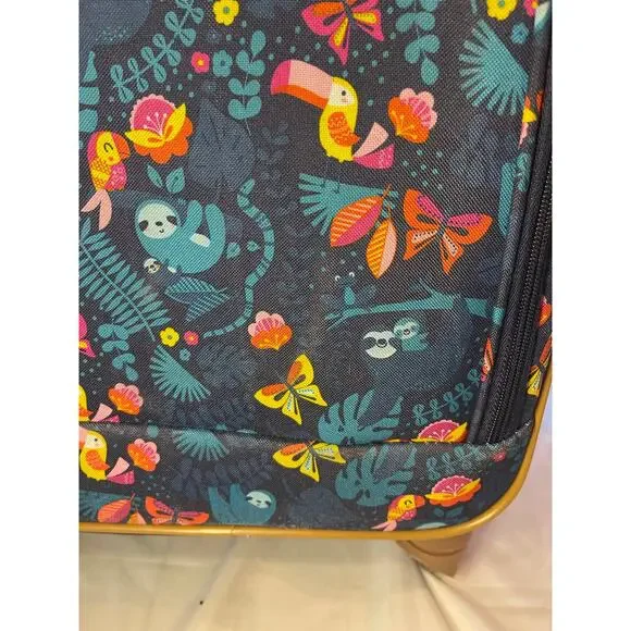 Lily Bloom Luggage 24" Expandable Sloth To Me Navy - Picture 4 of 11